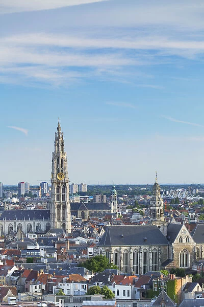 View of Onze-Lieve-Vrouwe Cathedral, Antwerp, Flanders, Belgium