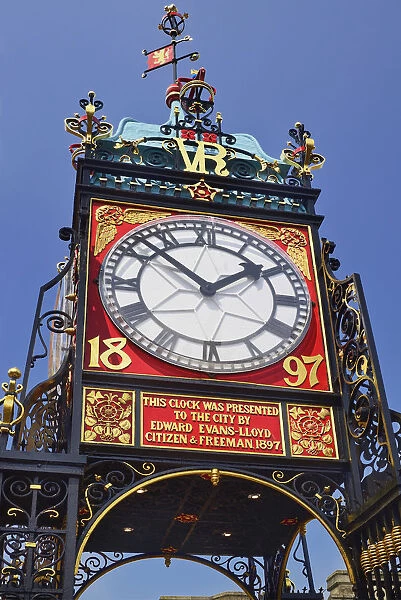 England, Cheshire, Chester, Eastgate Clock face