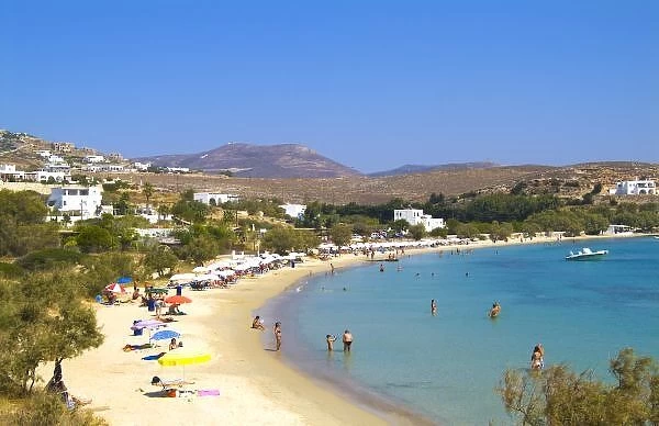 Greece, Paros Island, Krios Beach from above