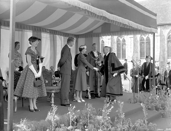 Visit to Chichester of HM The Queen and Prince Philip, 30th July 1956
