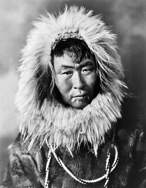ALASKA: ESKIMO MAN, c1926. An Eskimo man wearing traditional fur clothing, Alaska