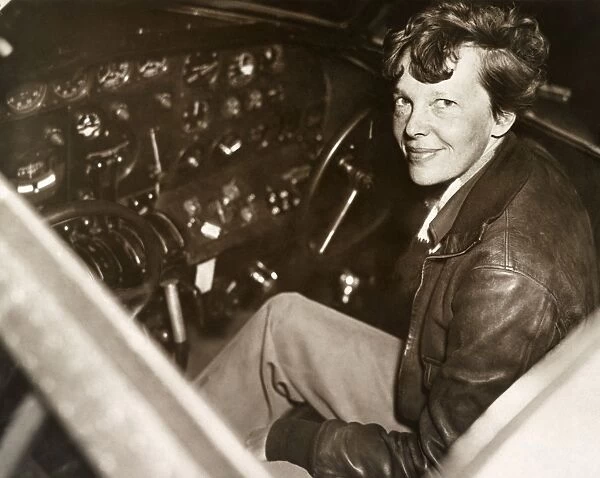 AMELIA EARHART (1897-1937). American aviator. Photograph, c1935