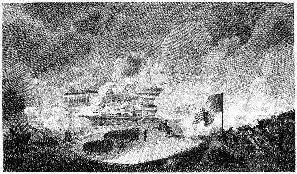 BATTLE OF YORKTOWN, 1781. The American siege of Yorktown, Virginia, October 1781. Steel engraving, Americian, late 19th century