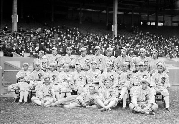 CHICAGO WHITE SOX, 1919. The 1919 Chicago White Sox at Comiskey Park in Chicago, Illinois