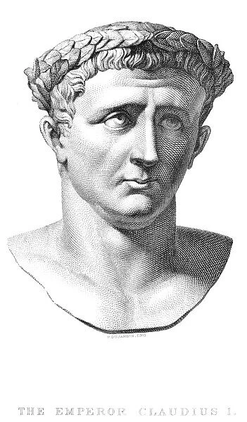 CLAUDIUS I (10 B. C. -54 A. D. ). Roman emperor, 41-54 A. D. Steel engraving after an antique bust