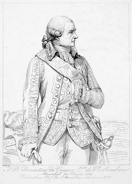 COMTE de ROCHAMBEAU (1725-1807). Jean Baptiste Donatien de Vimeur. French soldier