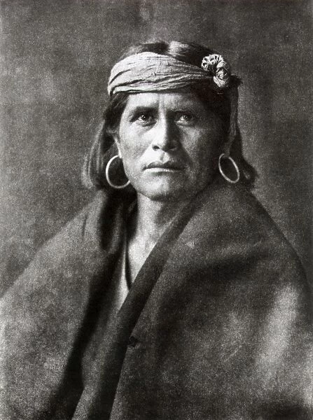 CURTIS: HOPI NATIVE AMERICAN. Photograph of a Walpi man, 1921, by Edward S. Curtis