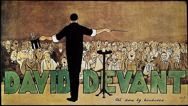 DAVID DEVANT: POSTER c1910. English poster of magician David Devant, by John Hassall