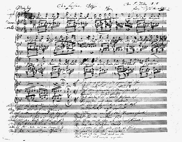 FRANZ SCHUBERT (1797-1828). Austrian composer. Autograph manuscript, 5 July 1815