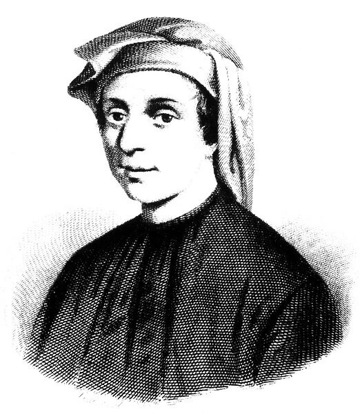 LEONARDO FIBONACCI (1180?-?1250). Italian merchant and mathematician. Line engraving: a traditional portrait of doubtful authenticity