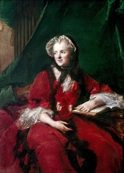 MARIE LESZCZYNSKA (1703-1768). Queen of France. Canvas, 1748, by Jean-Marc Nattier