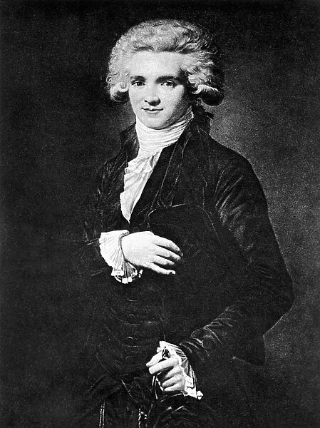 MAXIMILIEN ROBESPIERRE (1758-1794). French revolutionist. Oil on canvas by Pierre-Roch Vigneron