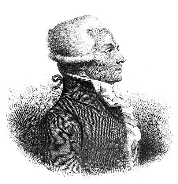 MAXIMILIEN ROBESPIERRE (1758-1794). French revolutionist. Line and stipple engraving, 19th century