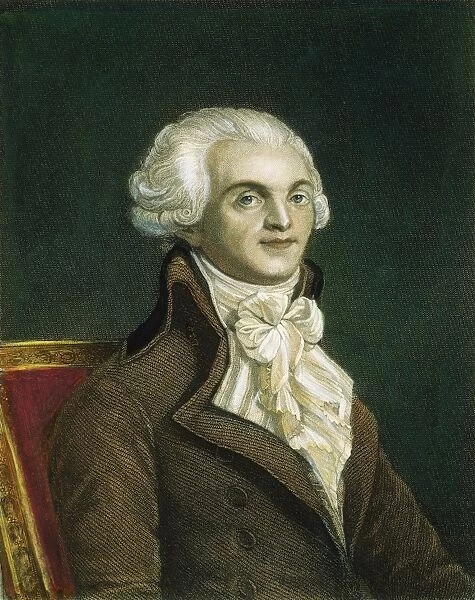 MAXIMILIEN ROBESPIERRE (1758-1794). French revolutionist. Steel engraving, English, 19th century