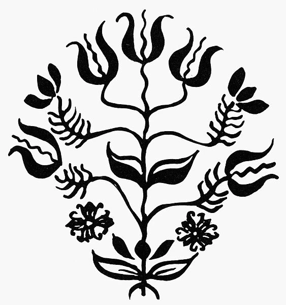 MENNONITES: HEX SIGN. Tree of Life, symbol of fertility, from an American Mennonite