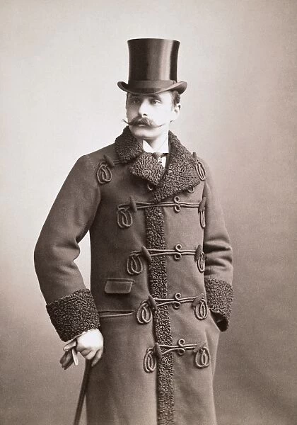 MENs FASHION, c1885. Prince Henry Maurice of Battenberg (1858-1896) from an original