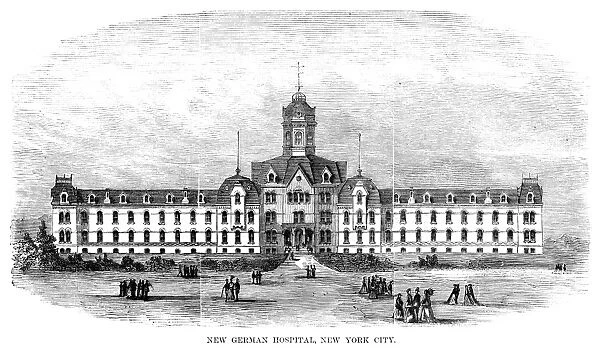 NEW YORK: HOSPITAL, 1867. German hospital, now the Lenox Hill hospital, between 76th