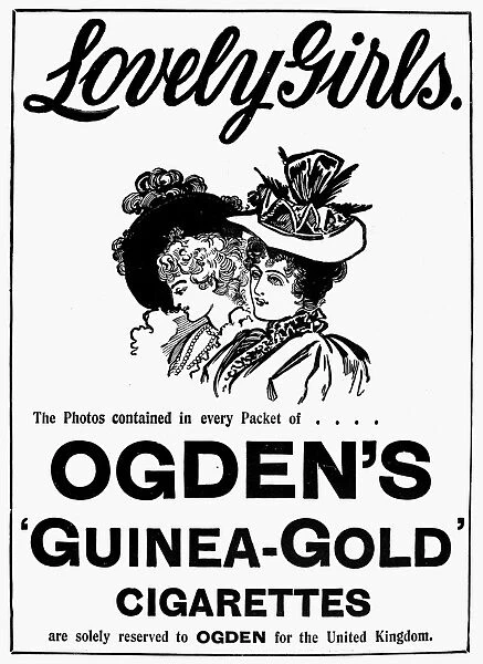 OGDENs CIGARETTES, 1897. Ogdens Guinea Gold cigarettes. British newspaper advertisement