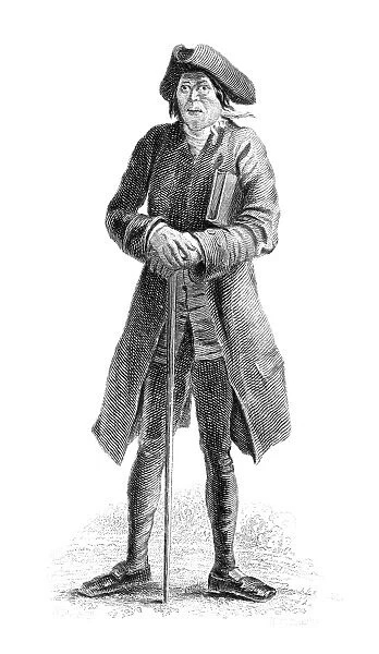 SCOTT: GUY MANNERING, 1815. Dominie Sampson, the schoolmaster in the novel Guy Mannering