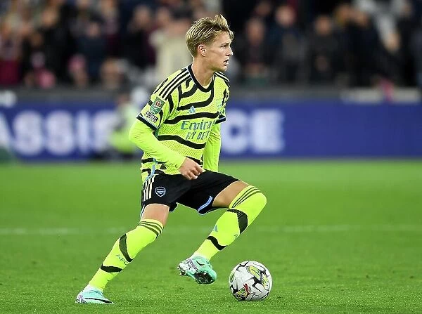 Arsenal's Martin Odegaard in Control at London Stadium: West Ham United vs Arsenal, Carabao Cup 2023-24