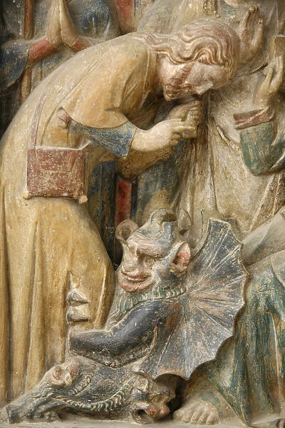 14th century retable depicting Saint-Thibaults life