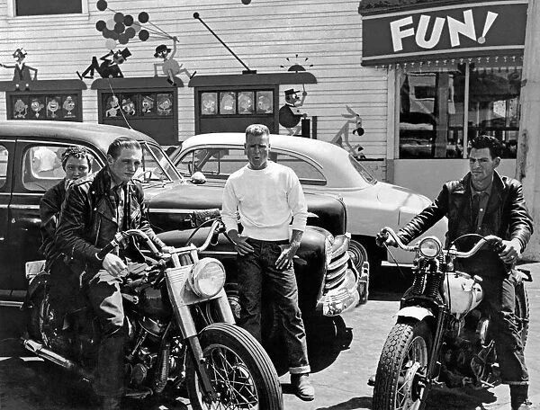 1950s Bikers At Playland