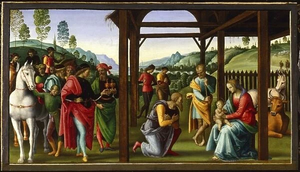 The Adoration of the Magi (1495). Perugino (Pietro Vannucci - c1450-1523) Italian painter