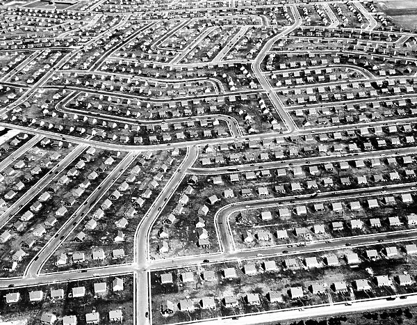 Aerial view of Levittown, Long Island, New York
