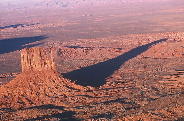 Aerial View of Monument Valley at Sunset, Arizona