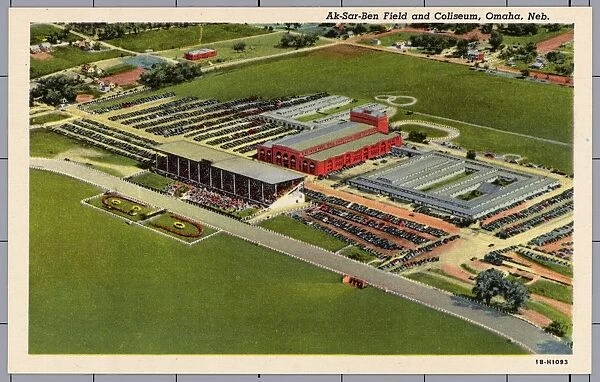 Ak-Sar-Ben Field and Coliseum. ca. 1941, Omaha, Nebraska, USA, Ak-Sar-Ben Field and Coliseum, Omaha, Neb