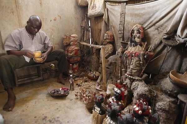 Akodessewa fetish market in Lomate voodoo ritual