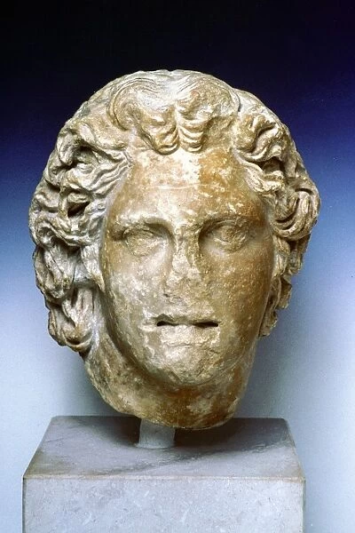 Alexander the Great (356-323 BC), Alexander III of Macedon. Ivory portrait bust