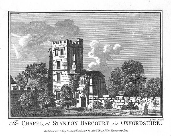 Alexander Pope (1688-1744) English poet. Chapel and Popes Tower at Staton Harcurt, Oxfordshire