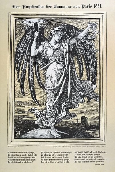 Allegorical representation of the Angel of the Paris Commune (26 March-28 May 1871)