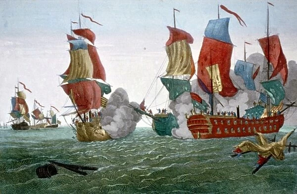 American Revolutionary War: Battle of Flamborough Head, East Yorkshire, England, 22 Sept