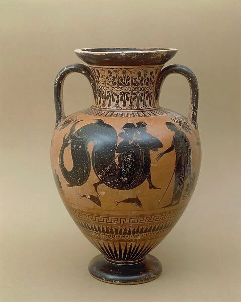Amphora with Heracles and Triton, from Selinunte, Sicily Region, Italy, 6th Century B. C