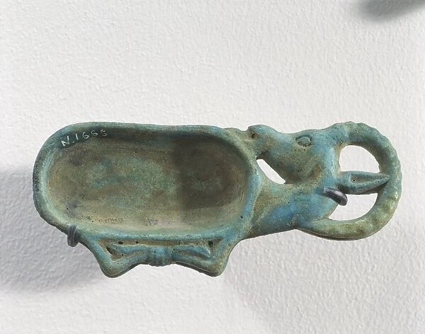 Ancient Egyptian ibex-shaped spoon, New Kingdom, XVIII Dynasty