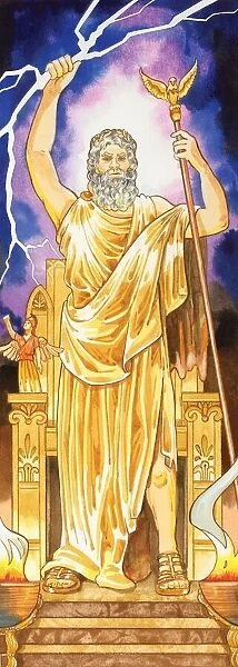In ancient Greek mythology, Zeus ruled over all the other gods as well as humans. The Romans associated him with Jupiter