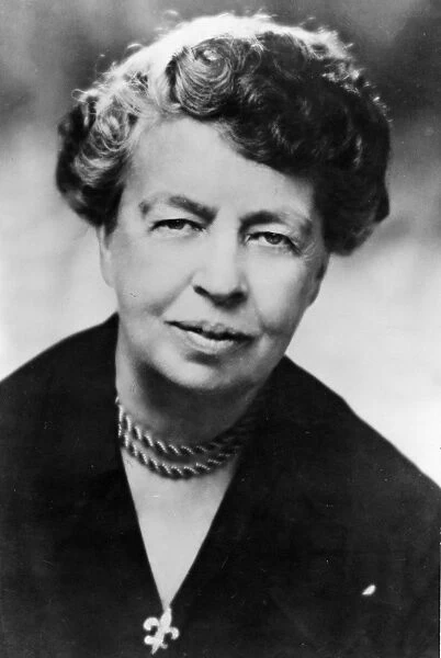 (Anna) Eleanor Roosevelt (1884-1962) American humanitarian. Chairman UN Human Rights