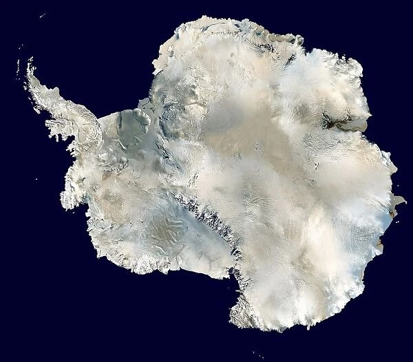 Antarctica. photographed by satellite MODIS observations of polar sea ice and combined