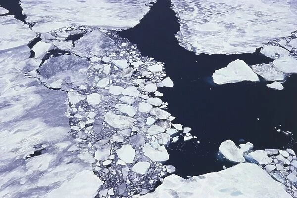 Antarctica, Ross Sea, Aerial view of ice pack