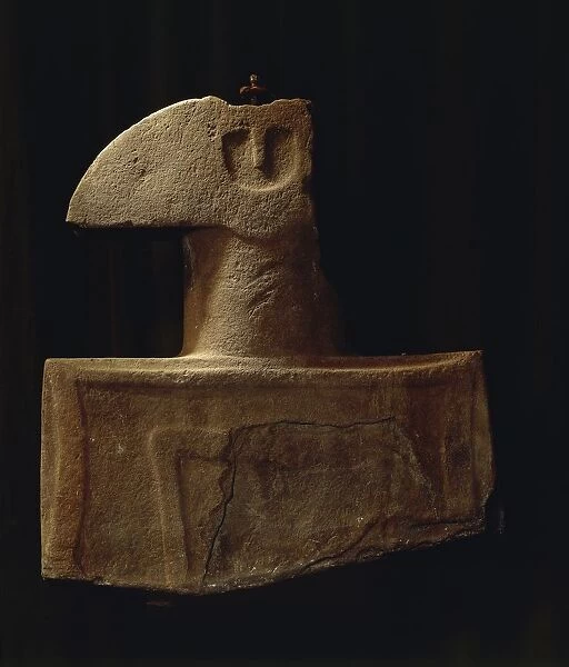 Anthropomorphic statue-stele, type B, called Malgrate II, from Val di Magra in Lunigiana (Liguria-Tuscany Region), 3rd millennium bc