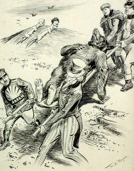 Anti-Communist cartoon of 1918 by W. A. Rogers published during the Red Scare, 1917-1919
