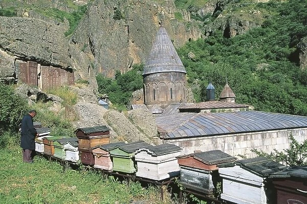 Armenia, Geghard (Geghart) Monastery, beehives