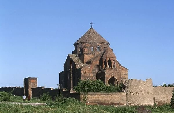 Armenia, Zvartnots, archaeological site, Church of Saint Hripsime, AD 618