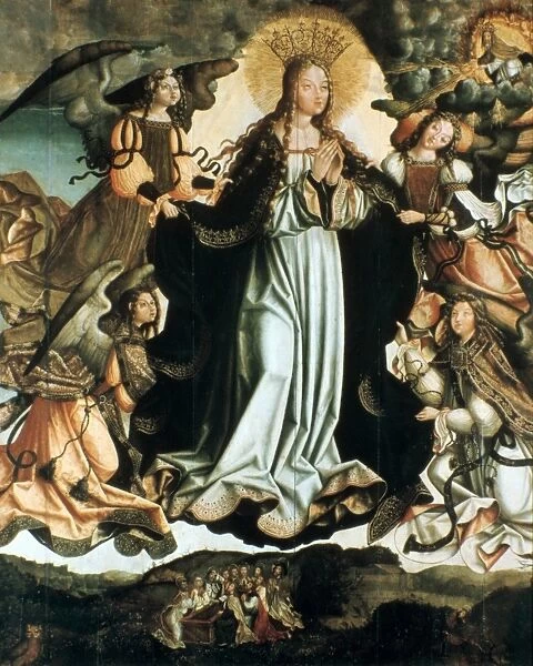 Assumption of the Virgin : Workshop of the Master of Sardoal, Portuagal, 16th century