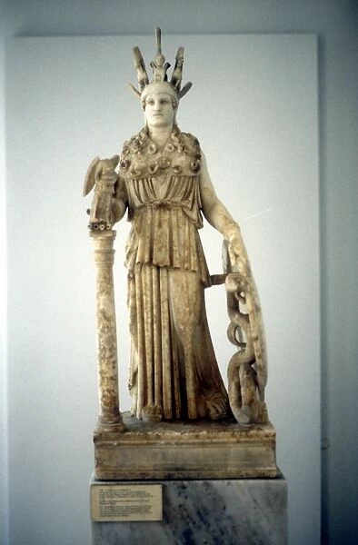 Athena of Varvakion. Roman copy of gold and ivory ceremonial statue of the goddess