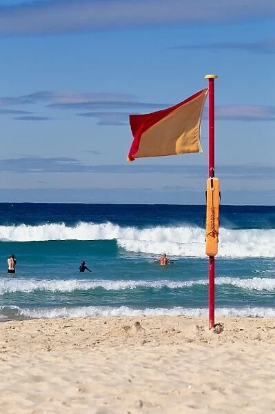 Australia, New South Wales, Sydney, lifesaving flag on the beach
