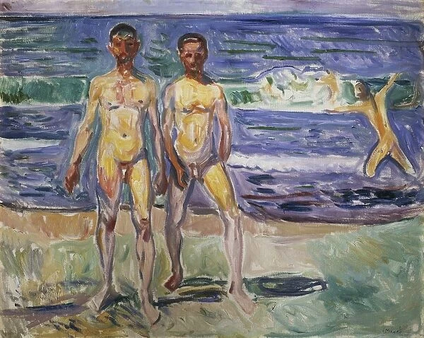 Austria, Vienna, Bathing Men, oil on canvas