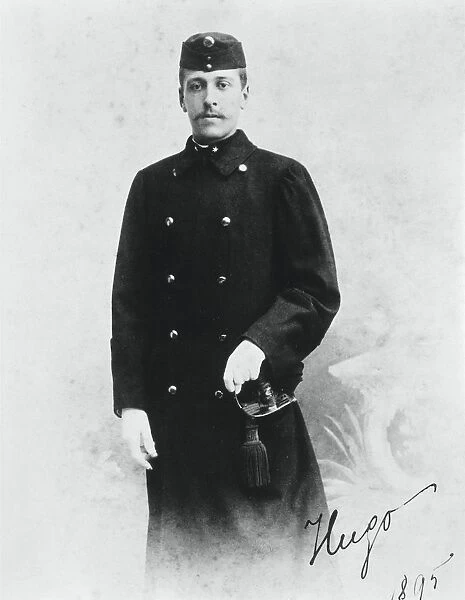Austria, Vienna, Portrait of writer Hugo von Hofmannsthal in military uniform